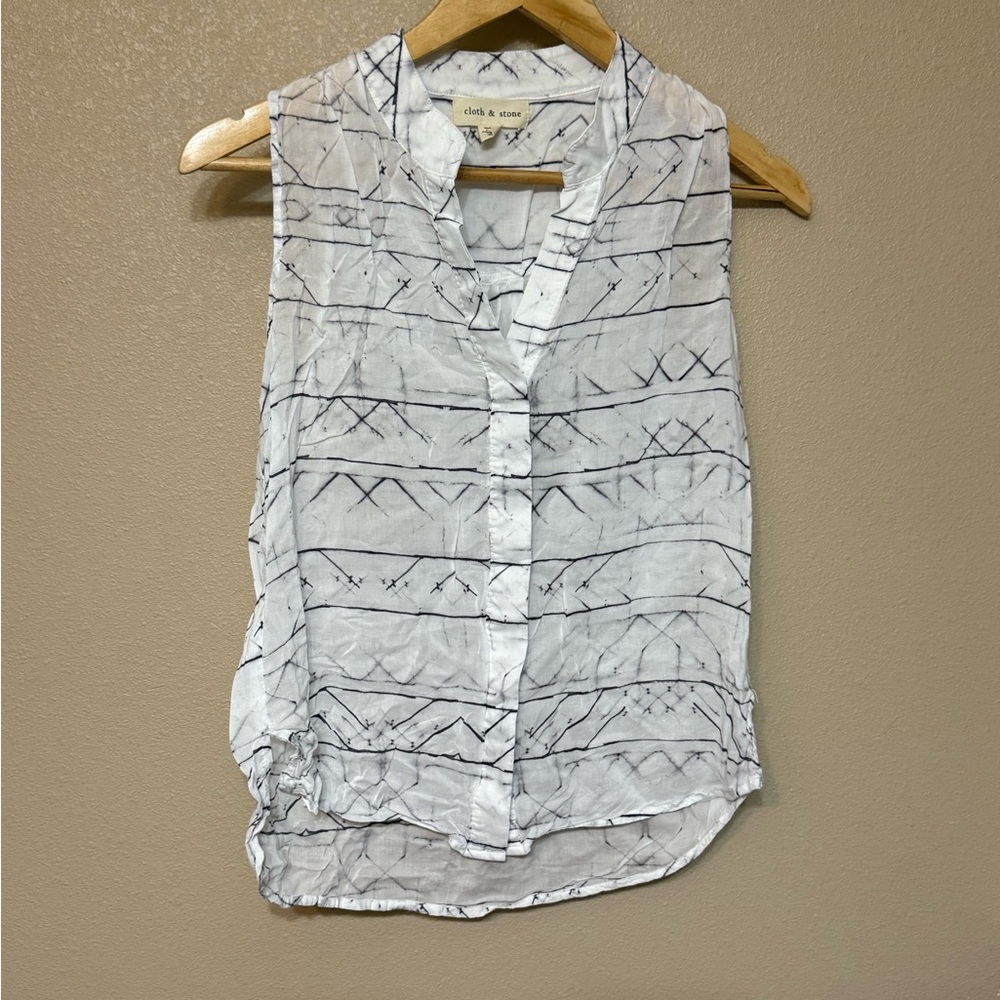 Cloth & Stone White Sleeveless Tank